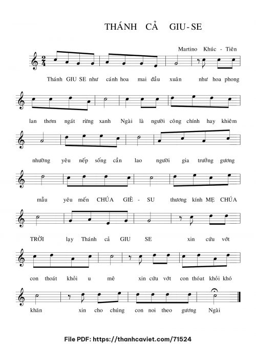 Thánh cả Giuse - Martino Khúc Tiên - trang 1