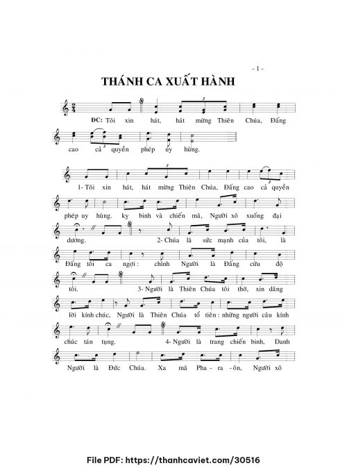 Thánh ca Xuất Hành - Lm. Minh Hân - trang 1