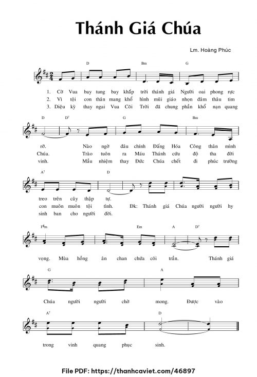 Thánh Giá Chúa - Lm. Hoàng Phúc - trang 1