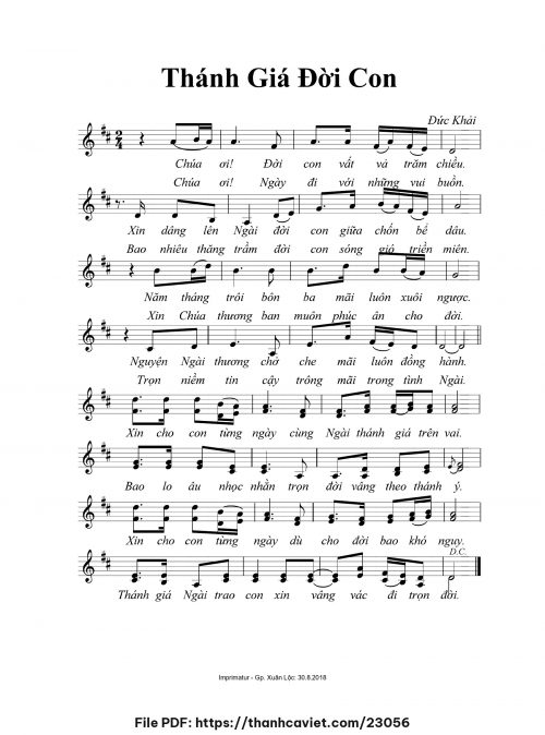 Thánh Giá đời con - Đức Khải - trang 1