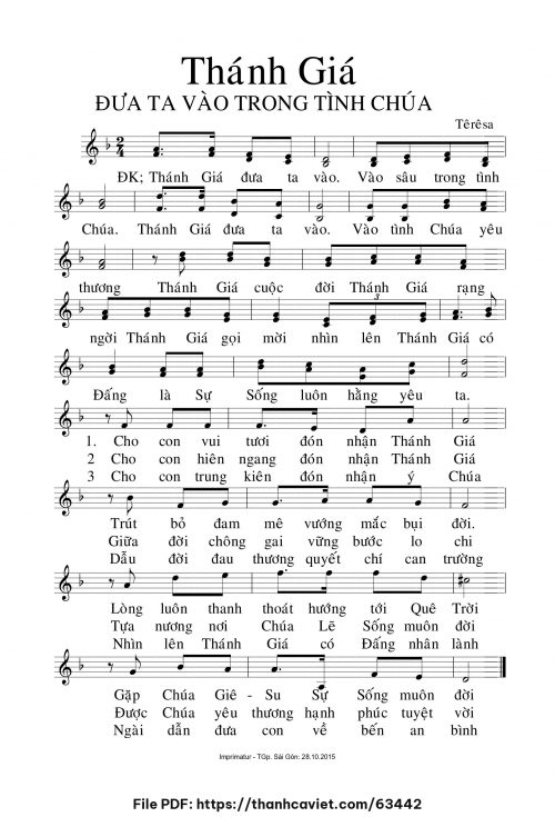 Thánh giá đưa ta vào trong tình Chúa - Sr. Têrêsa - trang 1