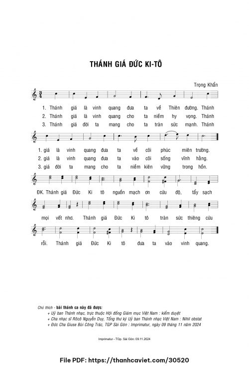 Thánh giá Đức Kitô - Lm. Trọng Khẩn - trang 1