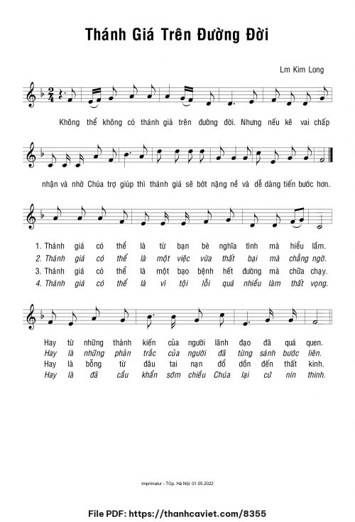 Thánh Giá trên đường đời - Lm. Kim Long - trang 1