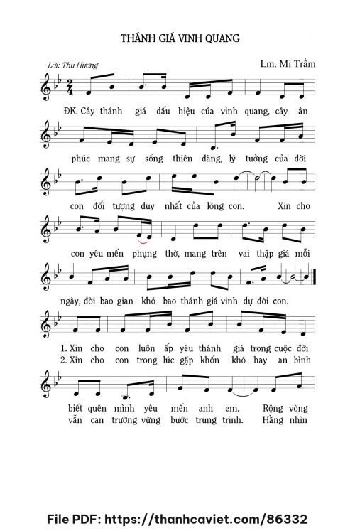 Thánh Giá vinh quang - Lm. Mi Trầm - trang 1