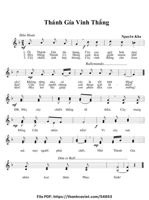 Thánh Giá vinh thắng - Nguyên Kha - trang 1