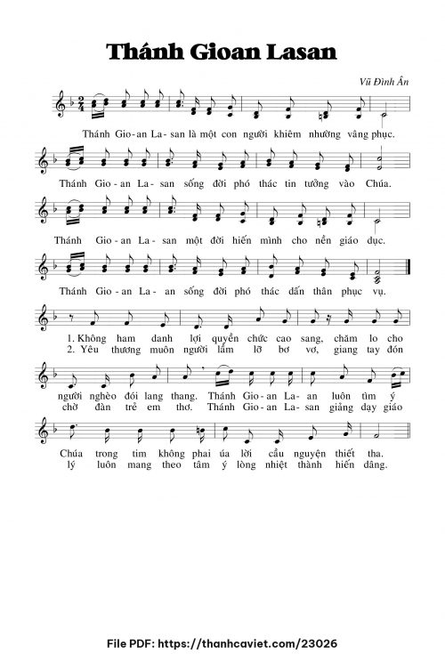 Thánh Gioan Lasan - Vũ Đình Ân - trang 1