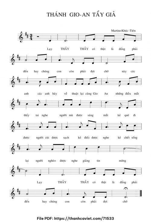 Thánh Gioan Tẩy giả - Martino Khúc Tiên - trang 1