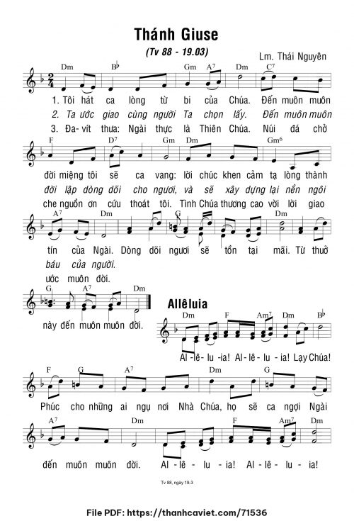 Thánh Giuse - Lm. Thái Nguyên - trang 1