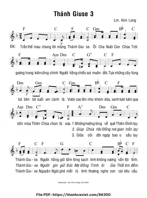 Thánh Giuse 3 - Lm. Kim Long - trang 1
