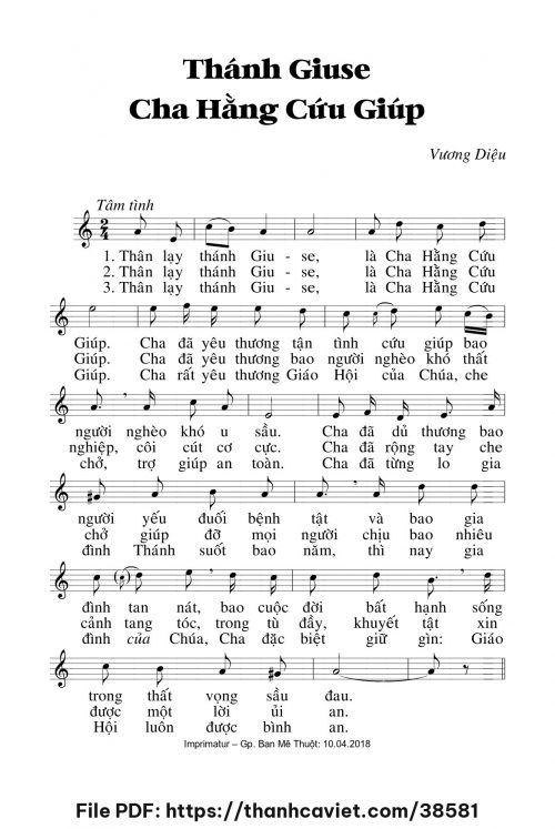 Thánh Giuse Cha hằng cứu giúp - Lm. Vương Diệu - trang 1