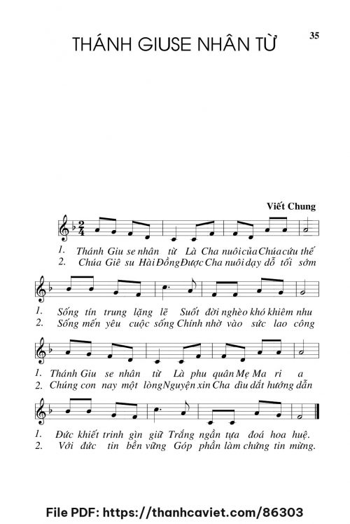 Thánh Giuse nhân từ - Viết Chung - trang 1