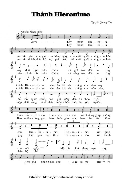 Thánh Hieronimo - Nguyễn Quang Huy - trang 1