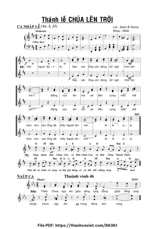 Thánh lễ Chúa lên Trời - Đặng Ngọc Ẩn - trang 1