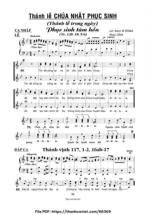 Thánh Lễ Chúa Nhật Phục Sinh - Đặng Ngọc Ẩn - trang 1