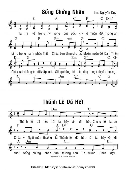 Thánh lễ đã hết - Lm. Nguyễn Duy - trang 1