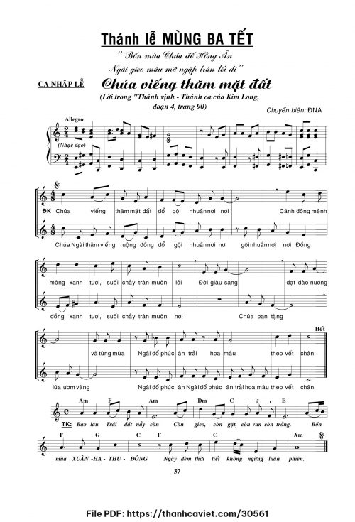 Thánh Lễ Mùng 3 Tết - Đặng Ngọc Ẩn - trang 1