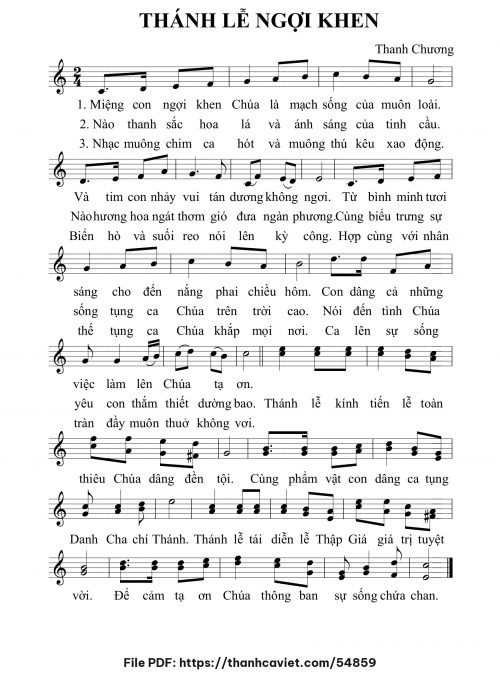 Thánh Lễ ngợi khen - Thanh Chương - trang 1