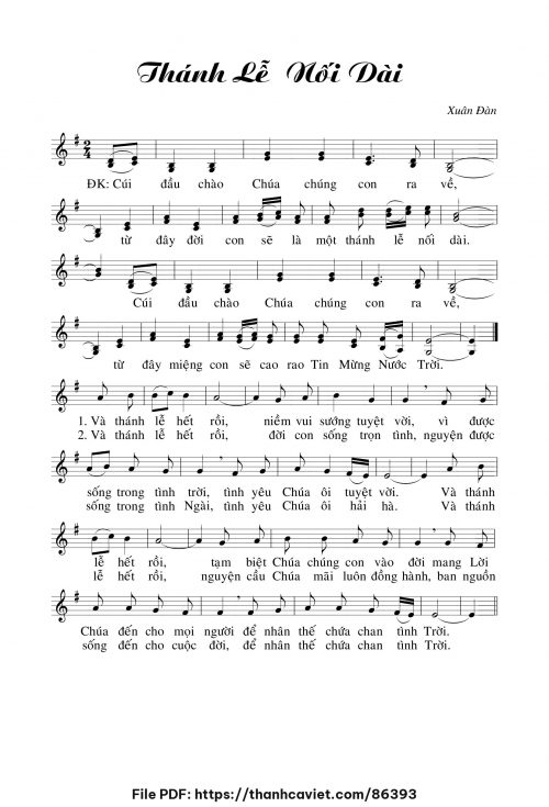 Thánh lễ nối dài - Xuân Đàn - trang 1
