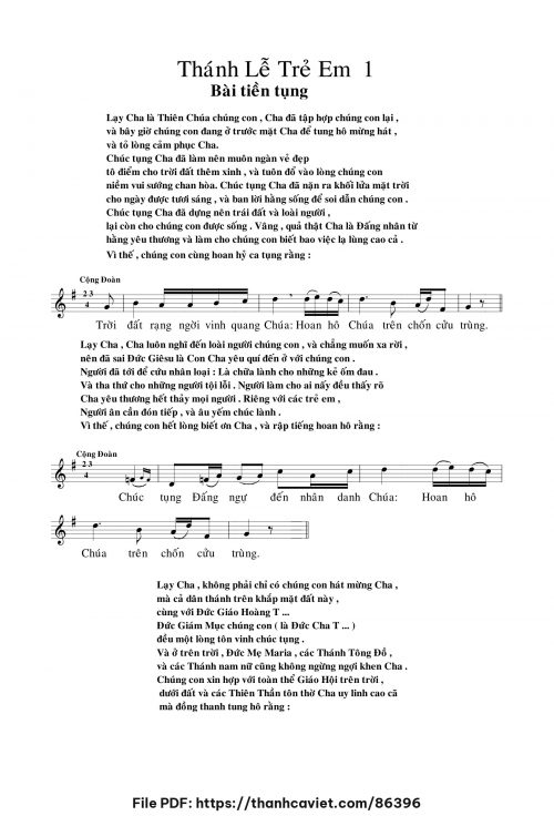 Thánh Lễ Trẻ Em 1 - Lm. Hoàng Kim - trang 1