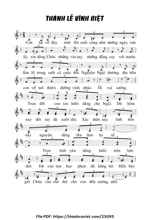 Thánh lễ vĩnh biệt - Chưa biết - trang 1