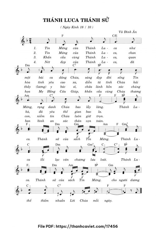 Thánh Luca Thánh sử - Vũ Đình Ân - trang 1