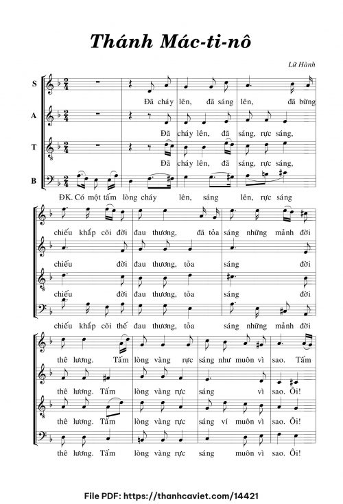 Thánh Máctinô - Lữ Hành - trang 1