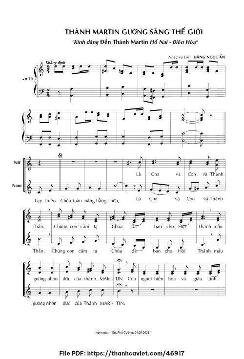 Thánh Martin gương sáng thế giới - Đặng Ngọc Ẩn - trang 1