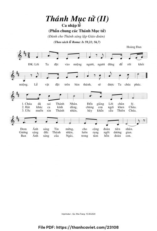 Thánh Mục Tử II - Hoàng Đan - trang 1