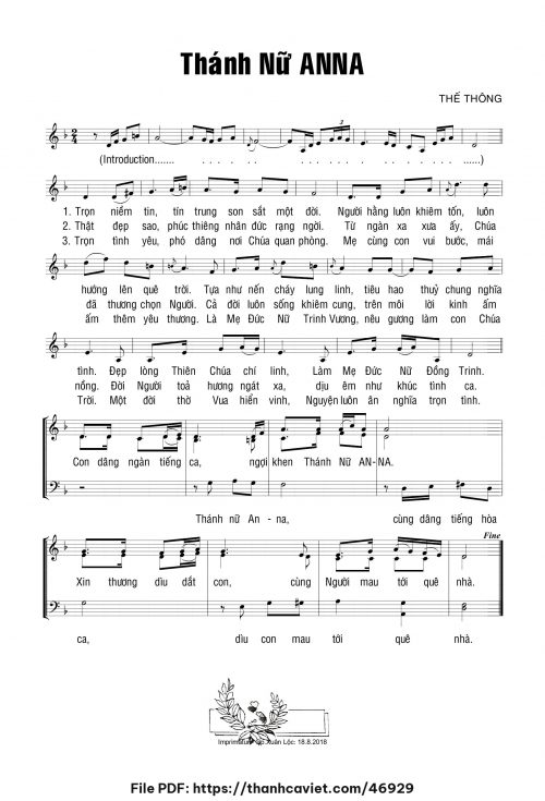 Thánh nữ Anna - Thế Thông - trang 1