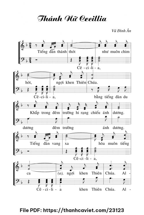 Thánh nữ Cêcillia - Vũ Đình Ân - trang 1