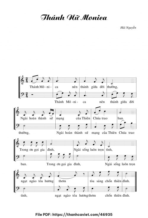 Thánh Nữ Monica - Hải Nguyễn - trang 1