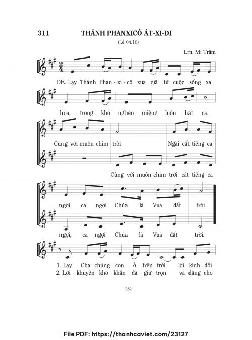 Thánh Phanxicô At-xi-di - Lm. Mi Trầm - trang 1