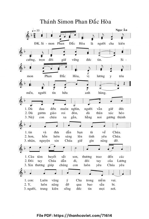 Thánh Simon Phan Đắc Hòa - Ngọc Ân - trang 1