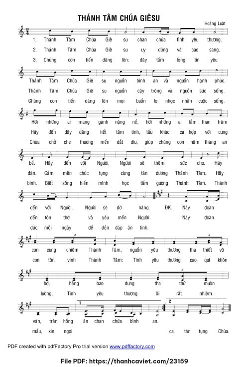 Thánh Tâm Chúa Giêsu - Lm. Hoàng Luật - trang 1