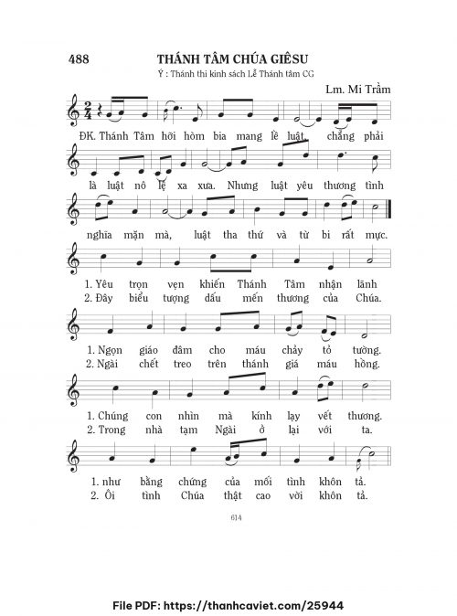 Thánh Tâm Chúa Giêsu - Lm. Mi Trầm - trang 1