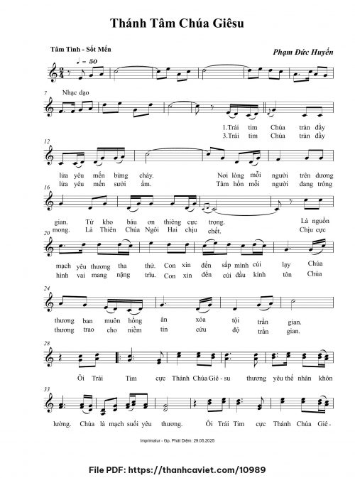 Thánh Tâm Chúa Giêsu - Phạm Đức Huyến - trang 1