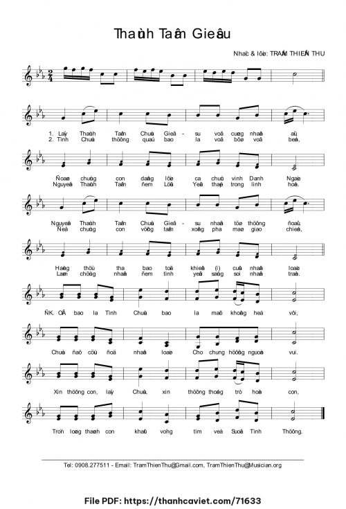 Thánh Tâm Giêsu - Trầm Thiên Thu - trang 1