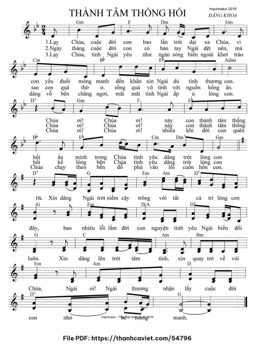 Thành tâm thống hối - Đăng Khoa - trang 1