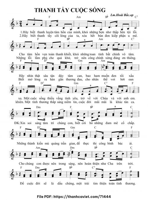 Thanh tấy cuộc sống - Lm. Hoài Bắc, OP - trang 1