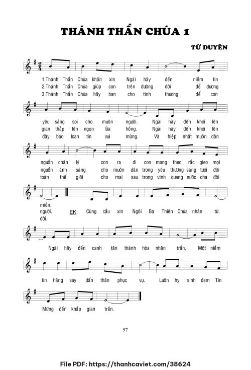 Thánh Thần Chúa 1 - Lm. Từ Duyên - trang 1