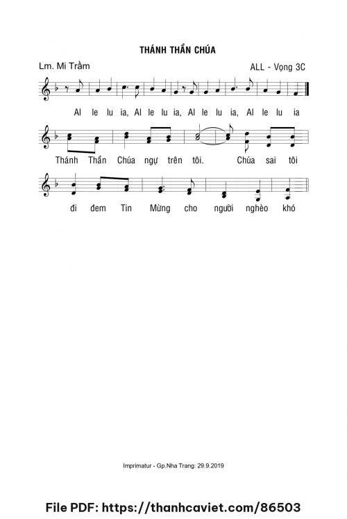 Thánh Thần Chúa - Lm. Mi Trầm - trang 1