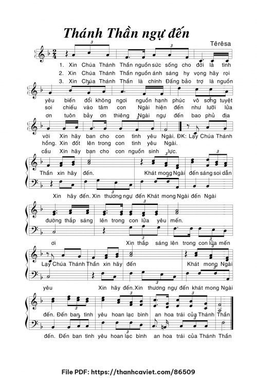 Thánh Thần ngự đến 2 - Sr. Têrêsa - trang 1