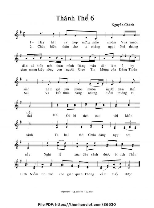 Thánh Thể 6 - Nguyễn Chánh - trang 1