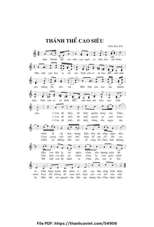 Thánh Thể cao siêu - Thy Yên - trang 1