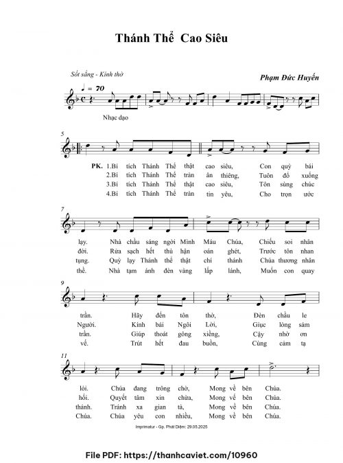 Thánh Thể cao siêu - Phạm Đức Huyến - trang 1