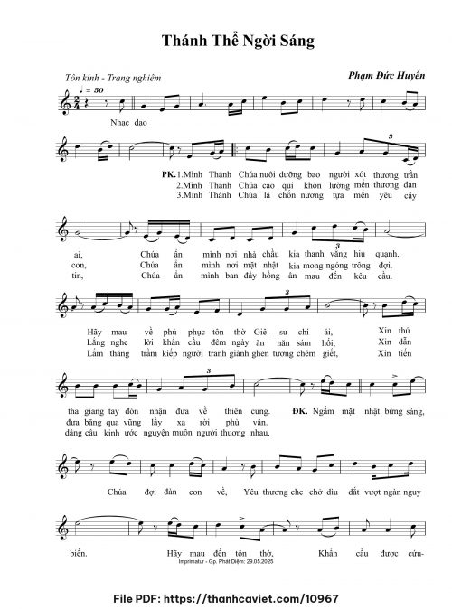 Thánh Thể ngời sáng - Phạm Đức Huyến - trang 1
