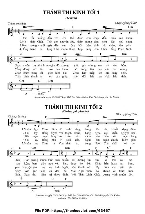 Thánh thi kinh tối - Lm. Giang Tâm - trang 1