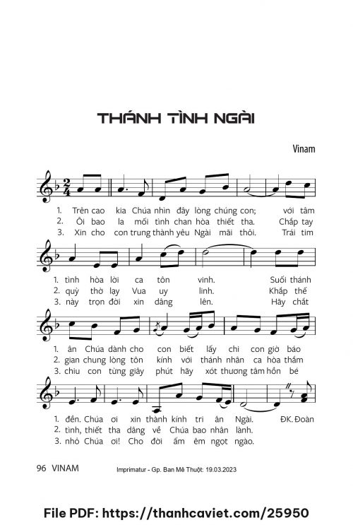 Thánh tình Ngài - Vinam - trang 1