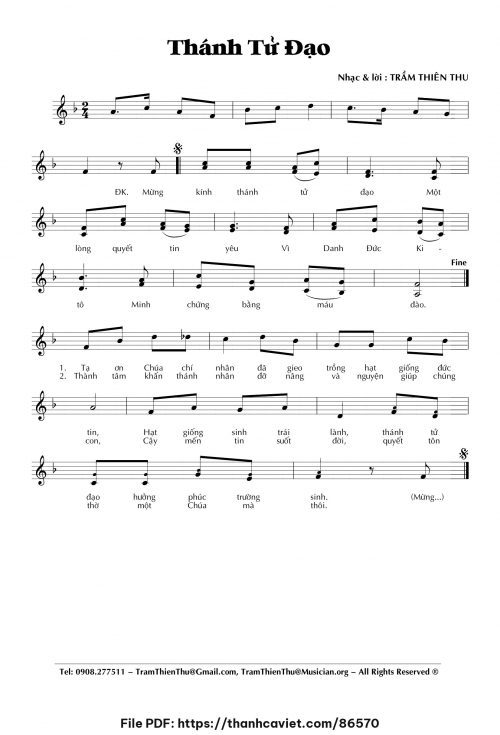 Thánh Tử Đạo - Trầm Thiên Thu - trang 1