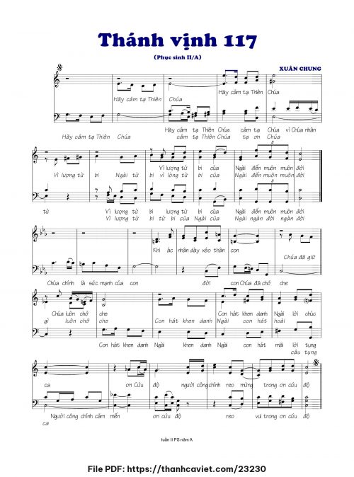 Thánh vịnh 117 - Xuân Chung - trang 1